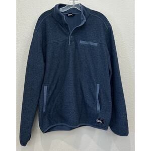 Eddie Bauer Men’s Aqua Blue Sweater with Front Pockets Size Large Lightly Worn ￼